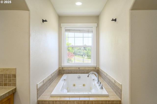 50 W Taylor St, Carlton, OR 97111 - bathroom with a jetted tub and recessed lighting