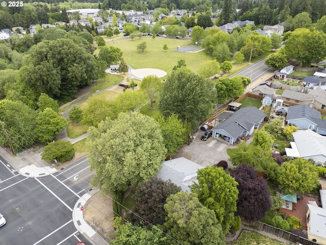 aerial perspective of suburban area