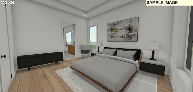 bedroom featuring hardwood / wood-style floors