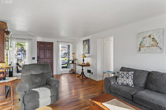 1538 Grove St, Eugene, OR 97404 - living area with wood finished floors and baseboards