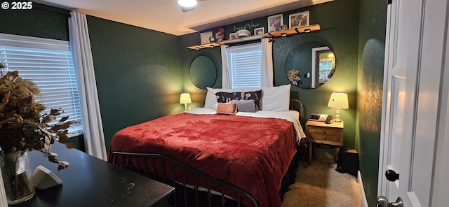 view of carpeted bedroom