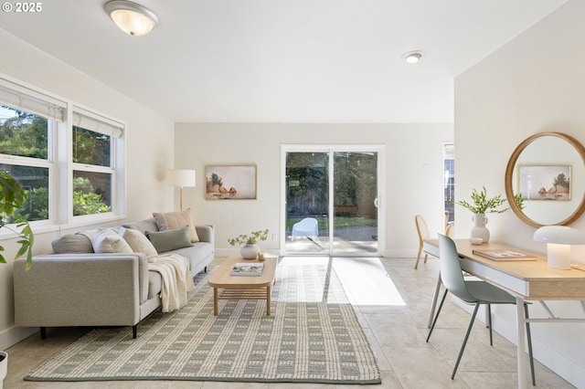 4770 SW Beech Dr, Beaverton, OR 97005 - living area featuring light tile patterned flooring and baseboards