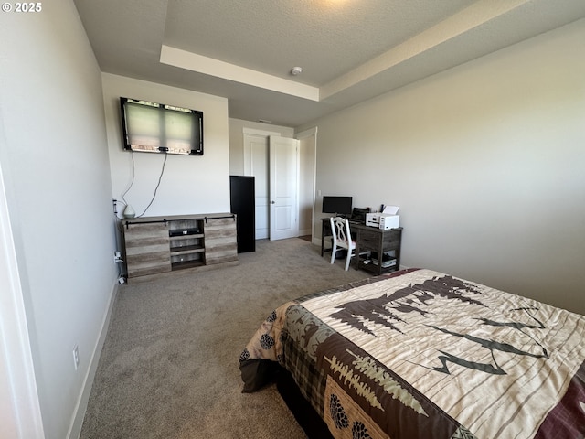 987 Farmington Dr, Junction City, OR 97448 - bedroom featuring carpet, baseboards, and a tray ceiling