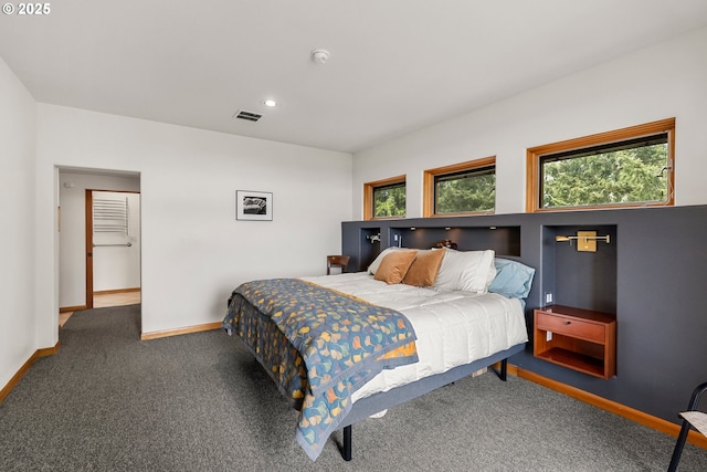 88369 Timberline Dr, Veneta, OR 97487 - carpeted bedroom featuring visible vents, baseboards, and recessed lighting