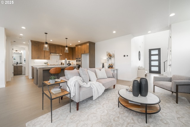 4308 N 12th Way, Ridgefield, WA 98642 - living area featuring recessed lighting and light wood finished floors