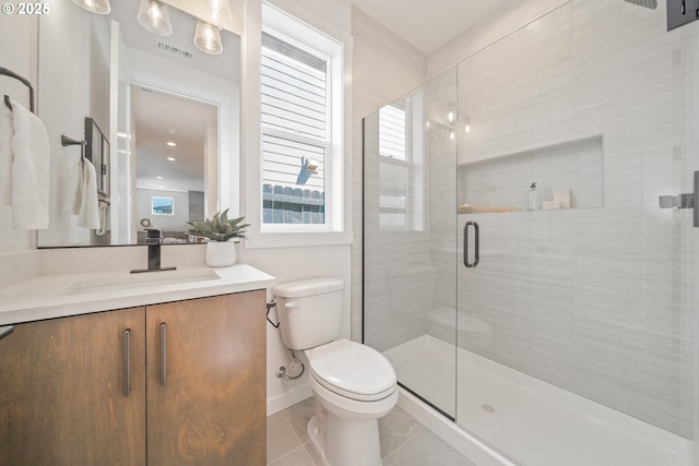 4308 N 12th Way, Ridgefield, WA 98642 - full bathroom featuring tile patterned flooring, vanity, and a stall shower