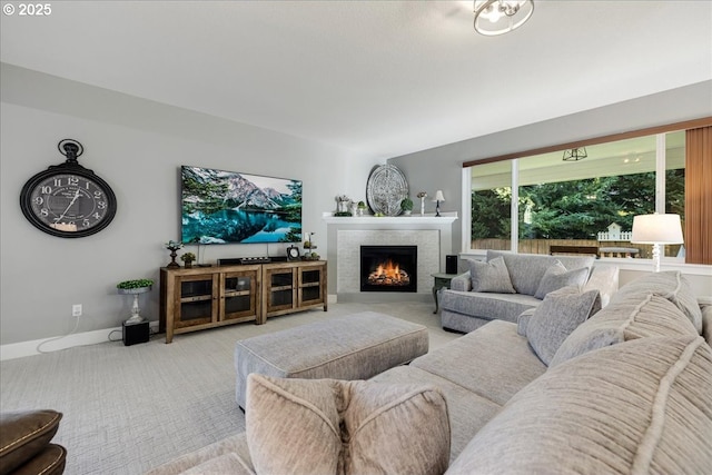 view of carpeted living room