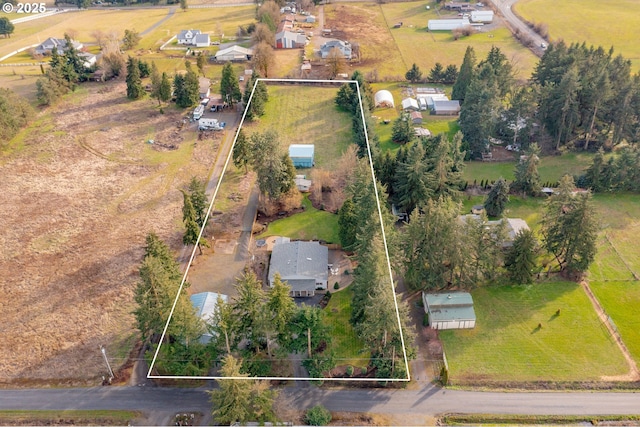 drone / aerial view featuring a rural view