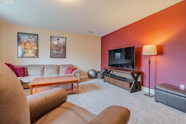 view of carpeted living room