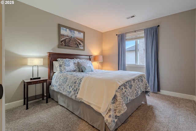 bedroom with carpet floors