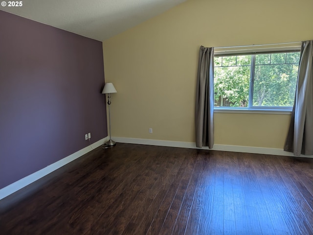 17458 SW Inkster Dr, Sherwood, OR 97140 - unfurnished room featuring dark wood finished floors and lofted ceiling