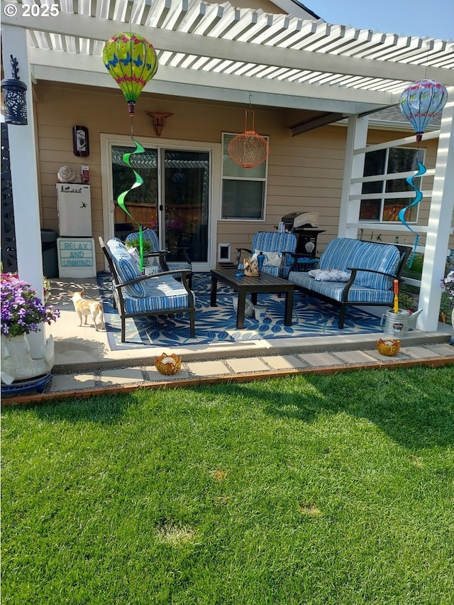 16610 Pine Creek Dr, La Pine, OR 97739 - view of patio / terrace with a pergola and area for grilling