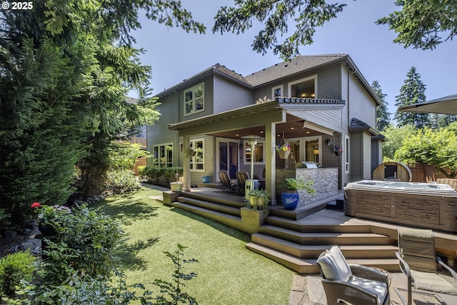 21540 SW 110th Pl, Tualatin, OR 97062 - back of property featuring a hot tub