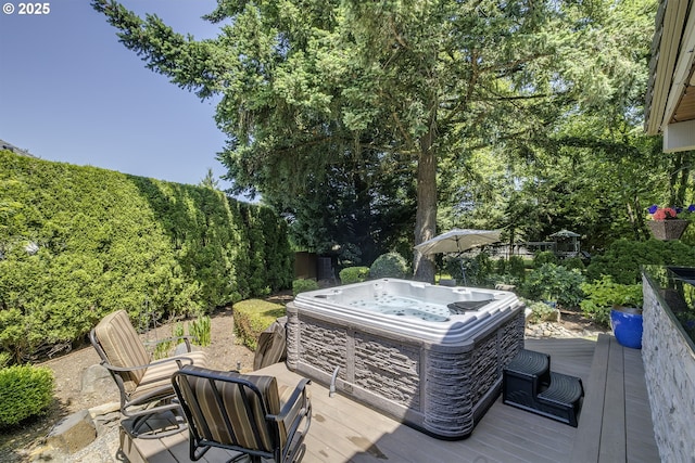 21540 SW 110th Pl, Tualatin, OR 97062 - deck with a hot tub