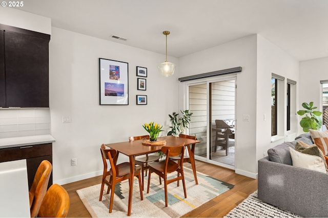 dining room featuring light wood-type flooring