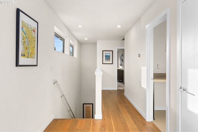 hallway featuring light hardwood / wood-style floors