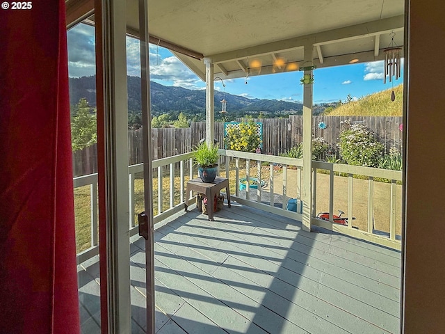 142 NE Stevenson Ct, Myrtle Creek, OR 97457 - unfurnished sunroom with a mountain view and plenty of natural light