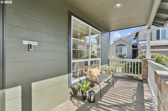 balcony with covered porch