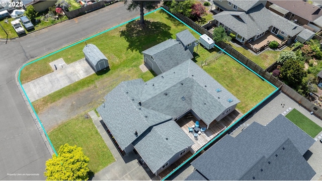 3060 Pine St, North Bend, OR 97459 - aerial view of residential area featuring property boundaries highlighted