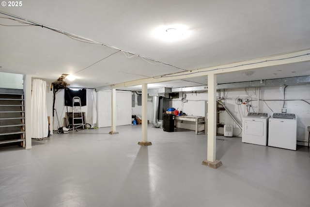 2125 NE 48th Ave, Portland, OR 97213 - finished basement featuring washing machine and dryer and stairs