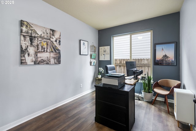 4219 NE 157th Ct, Vancouver, WA 98682 - office area featuring baseboards and dark wood finished floors