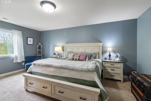 4219 NE 157th Ct, Vancouver, WA 98682 - bedroom featuring a textured ceiling, visible vents, dark colored carpet, and baseboards