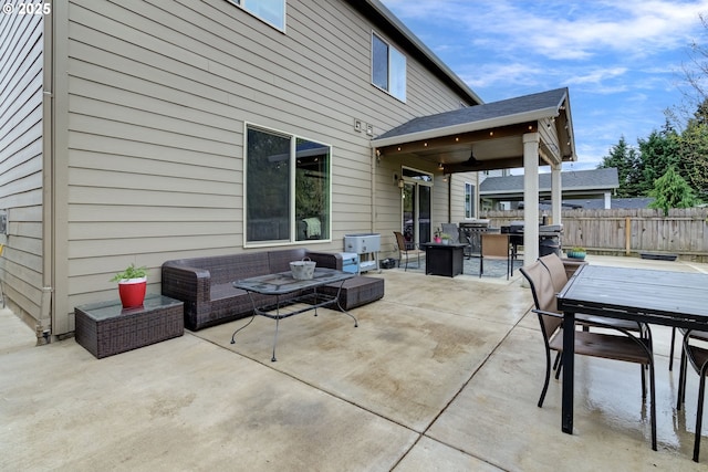 4219 NE 157th Ct, Vancouver, WA 98682 - view of patio with grilling area, fence, and outdoor dining area