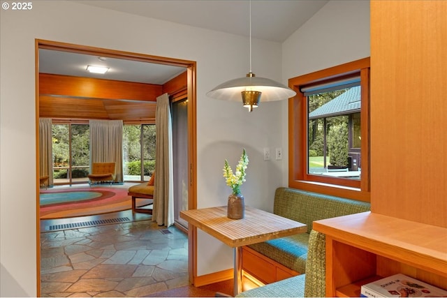321 NW Hilltop Dr, Portland, OR 97210 - dining space with stone finish flooring