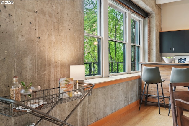 office with wood finished floors