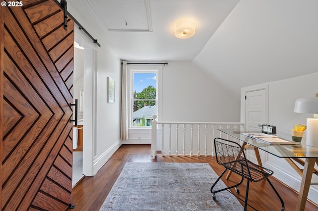 1905 N Sumner St, Portland, OR 97217 - office space featuring wood finished floors and vaulted ceiling