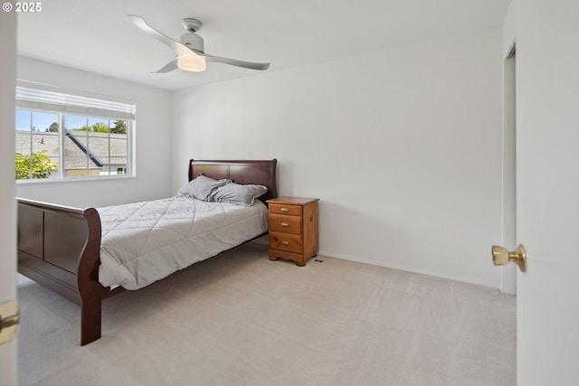 13142 SW 17th St, Beaverton, OR 97008 - bedroom with light colored carpet, ceiling fan, and baseboards