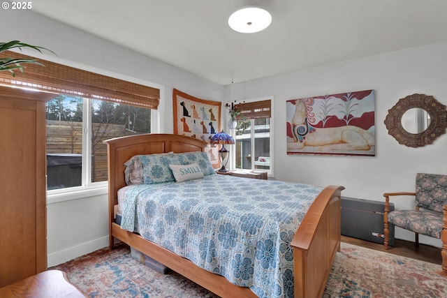 bedroom with baseboards