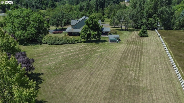 drone / aerial view featuring a rural view