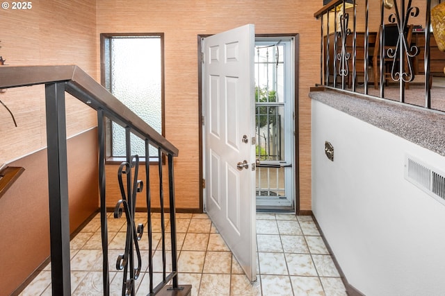 view of tiled entrance foyer