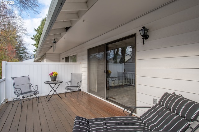 view of wooden deck