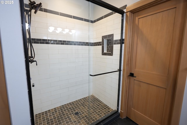 full bathroom with a shower stall