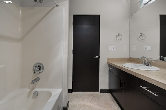 bathroom with vanity and shower / bathtub combination