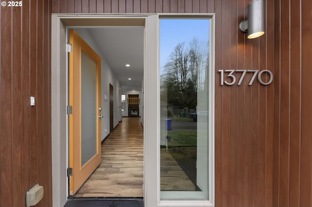 view of doorway to property