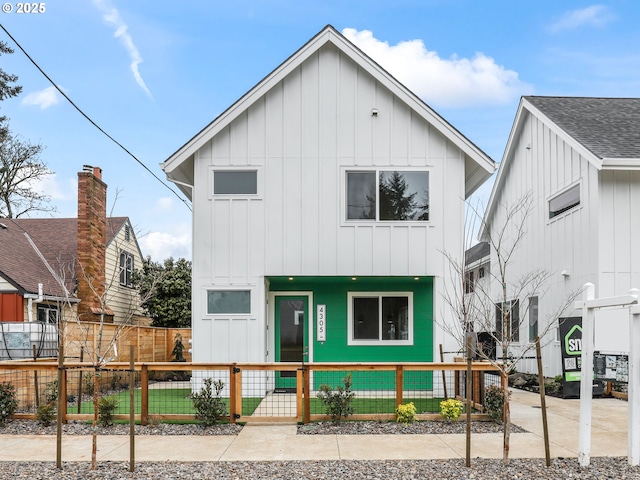 view of modern farmhouse