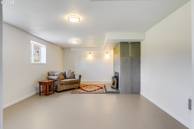 4212 NE 179th St, Vancouver, WA 98686 - living area with a wood stove and baseboards