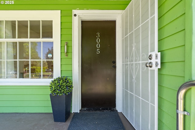 view of doorway to property