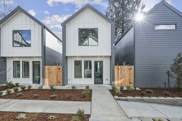 view of modern inspired farmhouse