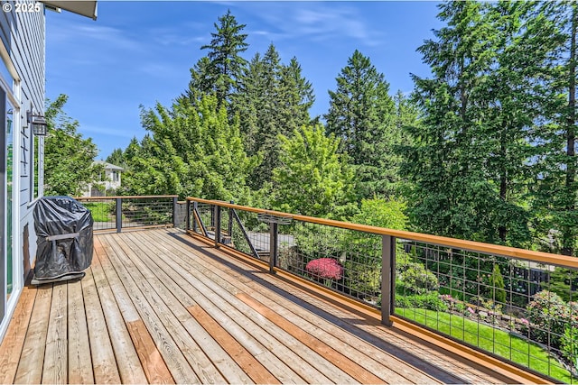 9288 SW Diamond View Way, Beaverton, OR 97007 - wooden terrace with area for grilling