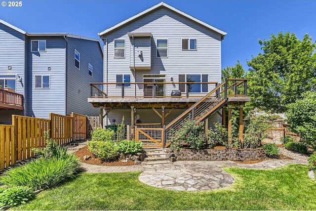 9288 SW Diamond View Way, Beaverton, OR 97007 - rear view of property featuring stairs and a deck