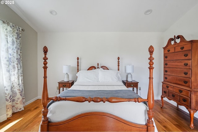 2110 NW Kings Blvd, Corvallis, OR 97330 - bedroom with light wood-style flooring, baseboards, and recessed lighting