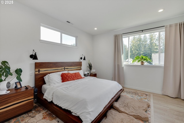 1654 NE Joy Ln, Estacada, OR 97023 - bedroom featuring recessed lighting, wood finished floors, and baseboards