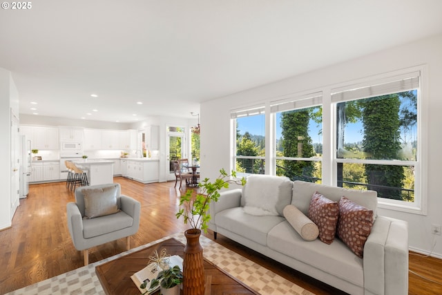 2360 Michael, West Linn, OR 97068 - living area featuring recessed lighting and light wood finished floors