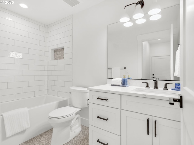 90190 Hobie Rd, Warrenton, OR 97146 - bathroom featuring vanity, shower / tub combination, and tile patterned floors