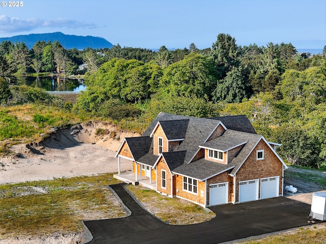 90190 Hobie Rd, Warrenton, OR 97146 - view of subject property with a water and mountain view and a forest