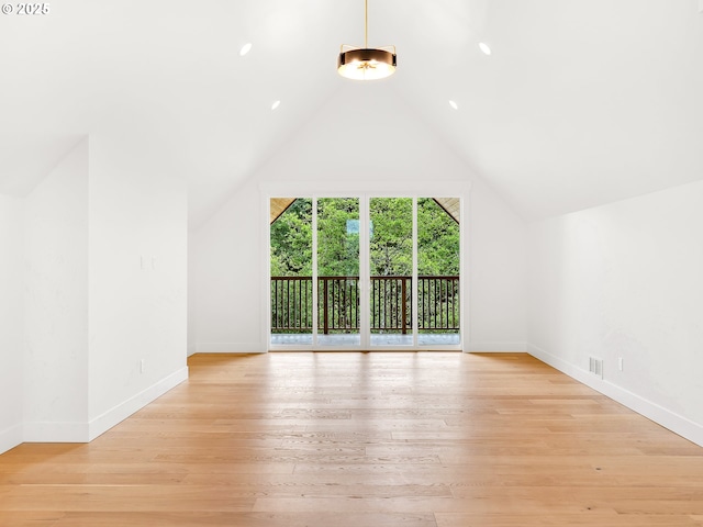 90190 Hobie Rd, Warrenton, OR 97146 - bonus room featuring lofted ceiling, light wood-style floors, and recessed lighting